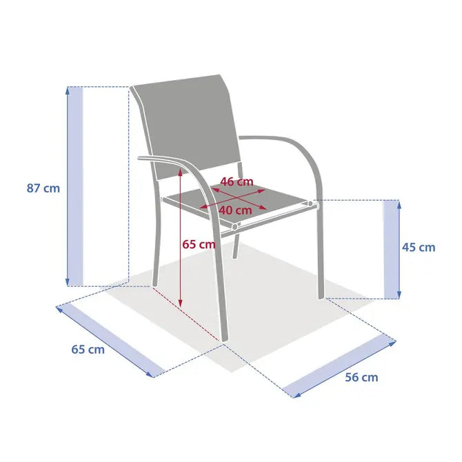Градински трапезен стол Hesperide Piazza, Алуминий