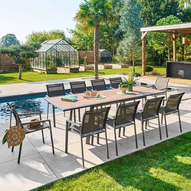 Разтегателна градинска маса Hesperide Pavane, Стъкло, 10 места