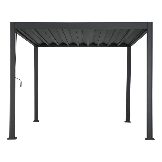 Пергола Hesperide Evora, Прибиращ се покрив, Графит, 4x3 m
