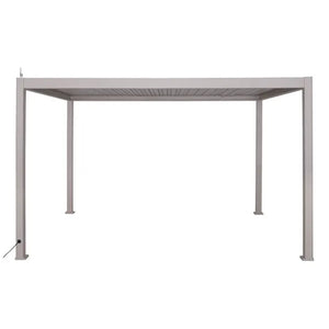 Elektromos pergola Hesperide Evora, alumínium, agyagszínű, 4x3 m