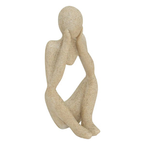 Декоративна фигура atmosphera Aby, Смола, Бежов, 12 cm, 3 бр