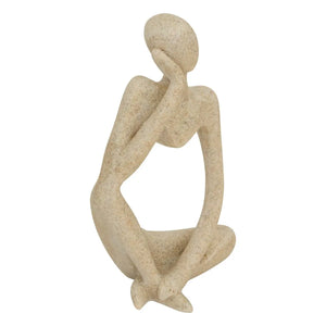Декоративна фигура atmosphera Aby, Смола, Бежов, 12 cm, 3 бр