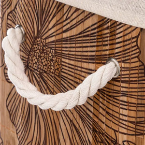 Кош за пране 5five Blackflora, Бамбук, 60 l