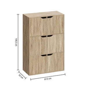 Polc 5five Mix'n Modul Natural Door, 6 rekesz