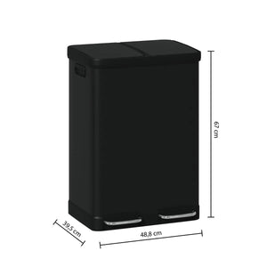 Szelektív hulladékgyűjtő 5five Ariane, fém, 2x30 L