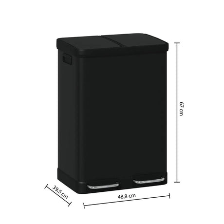 Кош за рециклиране 5five Ariane, Метал, 2x30 L