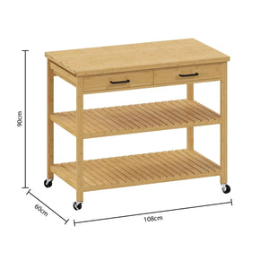 Кухненска количка 5five Linha, Бамбук, 4 нива, Kitchen Island
