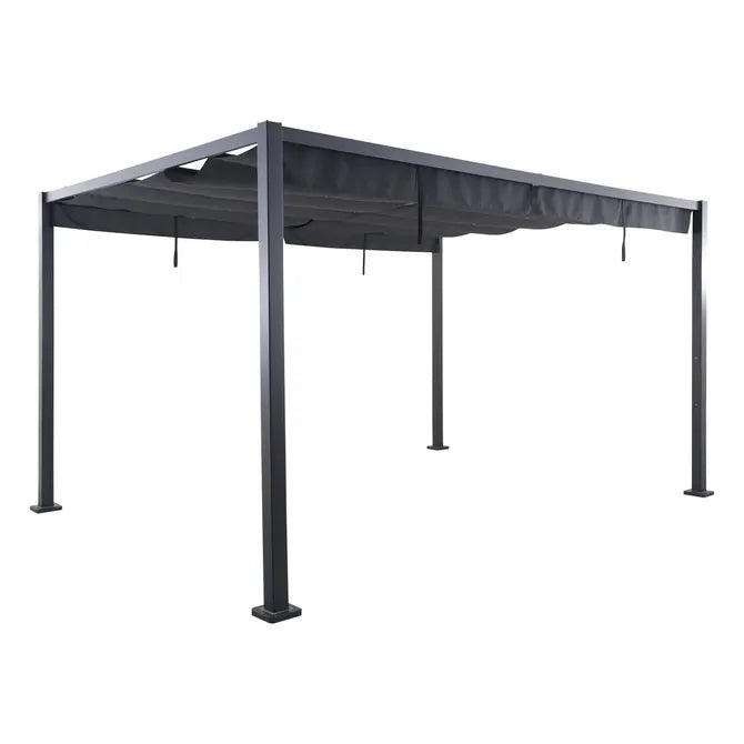Беседка Hesperide Zalya, Алуминий, Графит, 4x3 m