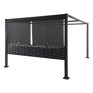 Комплект щори за беседка Hesperide Zalya, Цвят Шисти, 4x3 m