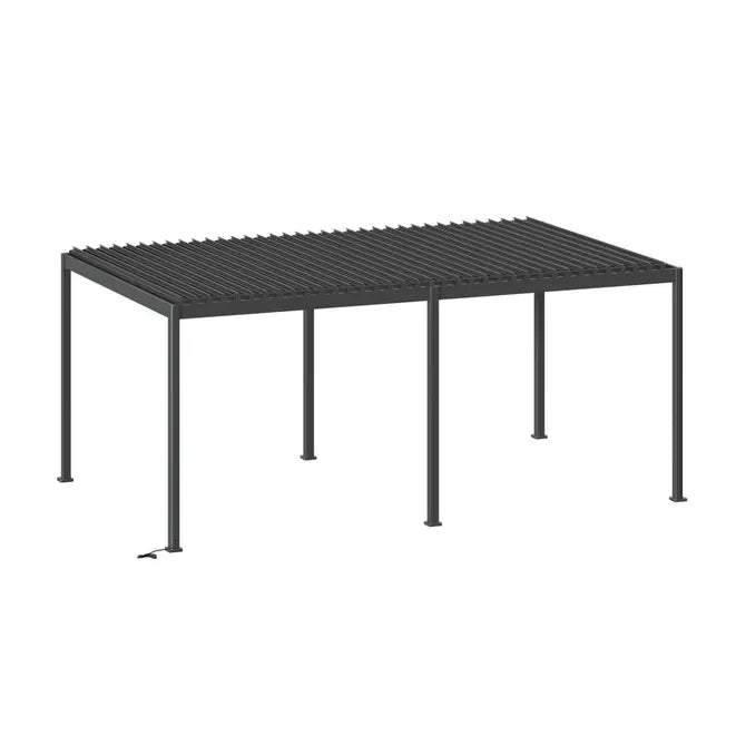 Elektromos pavilon Hesperide Evora, alumínium, grafitszürke, 6x3.6 m
