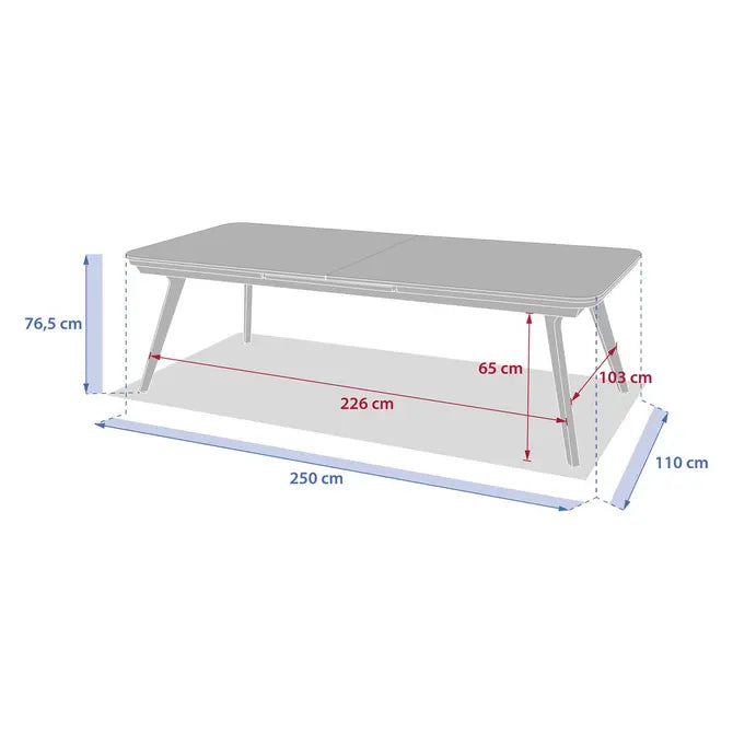 Разтегателна градинска маса Hesperide Pulpy, Керамика, 12 места