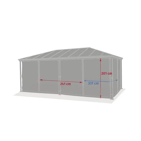 Комарници за пергола Hesperide Belize, Сиви шисти, 3.6x6 m