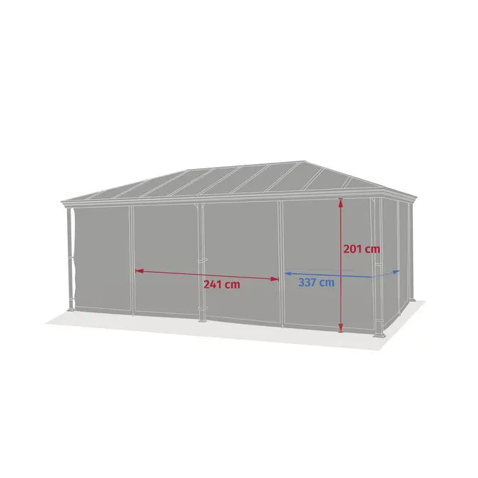 Завеси за пергола Hesperide Belize, Сиви шисти, 3.6x6 m