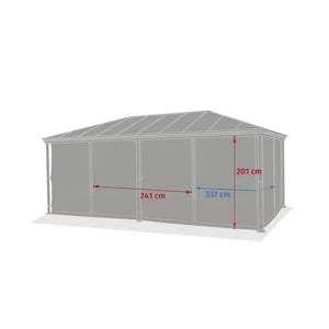 Завеси за пергола Hesperide Belize, Сиви шисти, 3.6x6 m