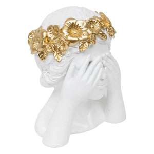 Декоративна фигура atmosphera Wild Romance, Смола, Бял, 22 cm