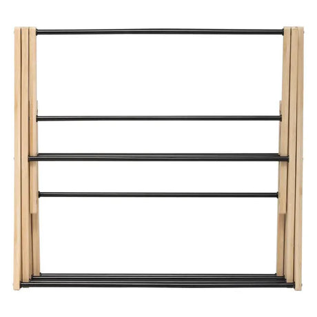 Сушилник за дрехи 5five Black Bamboo Accordion, Бамбук Бежов, 7 m