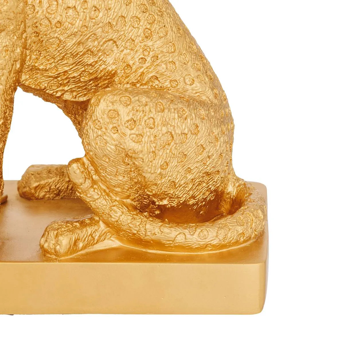 Asztali lámpa Atmosphera Gepi, leopárdmintás, magasság 47.5 cm, aranyszínű