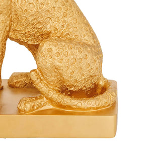 Asztali lámpa Atmosphera Gepi, leopárdmintás, magasság 47.5 cm, aranyszínű