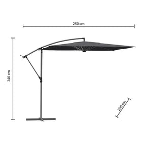 Hesperide Manoa konzolos napernyő, 2,5 × 2,5 m