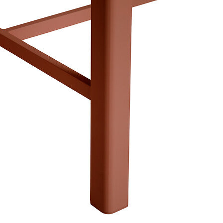 Fixed bar table Skyla 4 seats glass mahogany