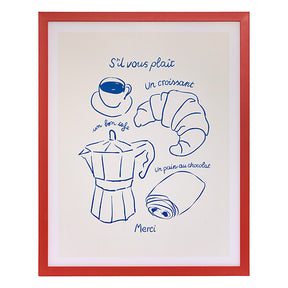 Постер с рамка atmosphera, Колекция Petit Déjeuner à la Française, 40x50 cm
