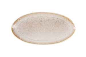 Плато овал LA MEDITERRANEA Calobra Cream, 27x14 cm, порцелан