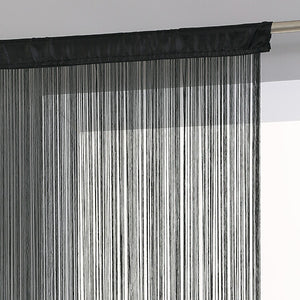 String curtain 90 x 200 cm black