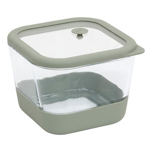 Стъклена кутия за храна 5five Siliglass, Боросиликатно стъкло, 1.35L, Сива