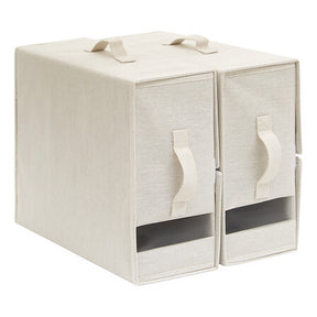 Кош за пране с капак 5five Dressy+, Бежов, 15.5 x 40.5 x 31.5 cm