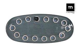 Плато овал LA MEDITERRANEA Almudena Blue, 29x14 cm, порцелан