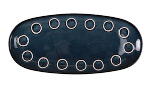 Плато овал LA MEDITERRANEA Almudena Blue, 33x15 cm, порцелан