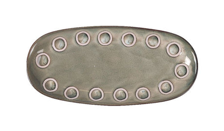 Плато овал LA MEDITERRANEA Almudena Gray, 25x12 cm, порцелан