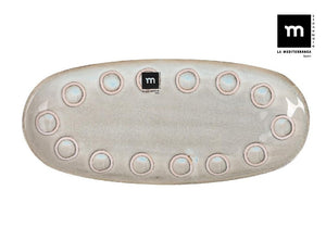 Плато овал LA MEDITERRANEA Almudena Gray, 29x14 cm, порцелан