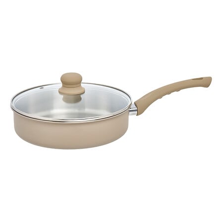 Тиган Sauté 5five Solstice, Инокс и алуминий, 24 cm, Бежов
