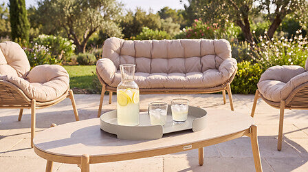 Oval tray Serva 35 x 50 cm aluminum laurel