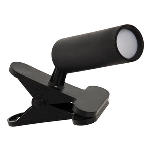 LED лампа с щипка SMART_SYSTEM, USB зареждане, 20 cm, Черна
