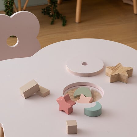 Детско столче atmosphera Flower, MDF, Розов