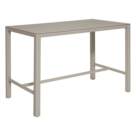 Fixed bar table Skyla 4 seats glass coffee