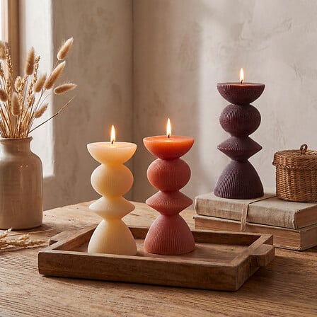 Homy totem candle height 15 cm assorted