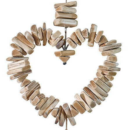 Декорация за стена atmosphera Hearts, Дърво, 78 cm