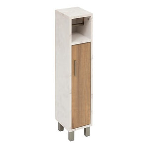 Стойка за тоалетна хартия с шкаф 5five Côme, 1 врата, 86 cm, Кафява