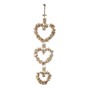 Декорация за стена atmosphera Hearts, Дърво, 78 cm