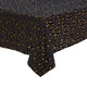 Velvet tablecloth with star pattern 140 x 240 cm, black