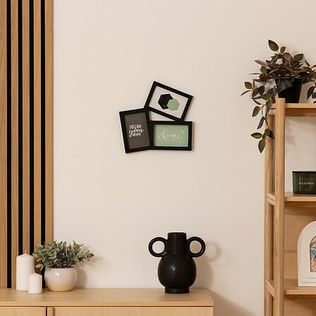 Фоторамка за 3 снимки atmosphera Cali, Черна, 29.8 cm