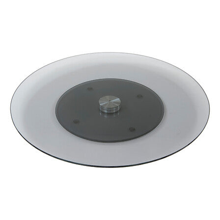 Rotating tray diam 45 cm smoked glass