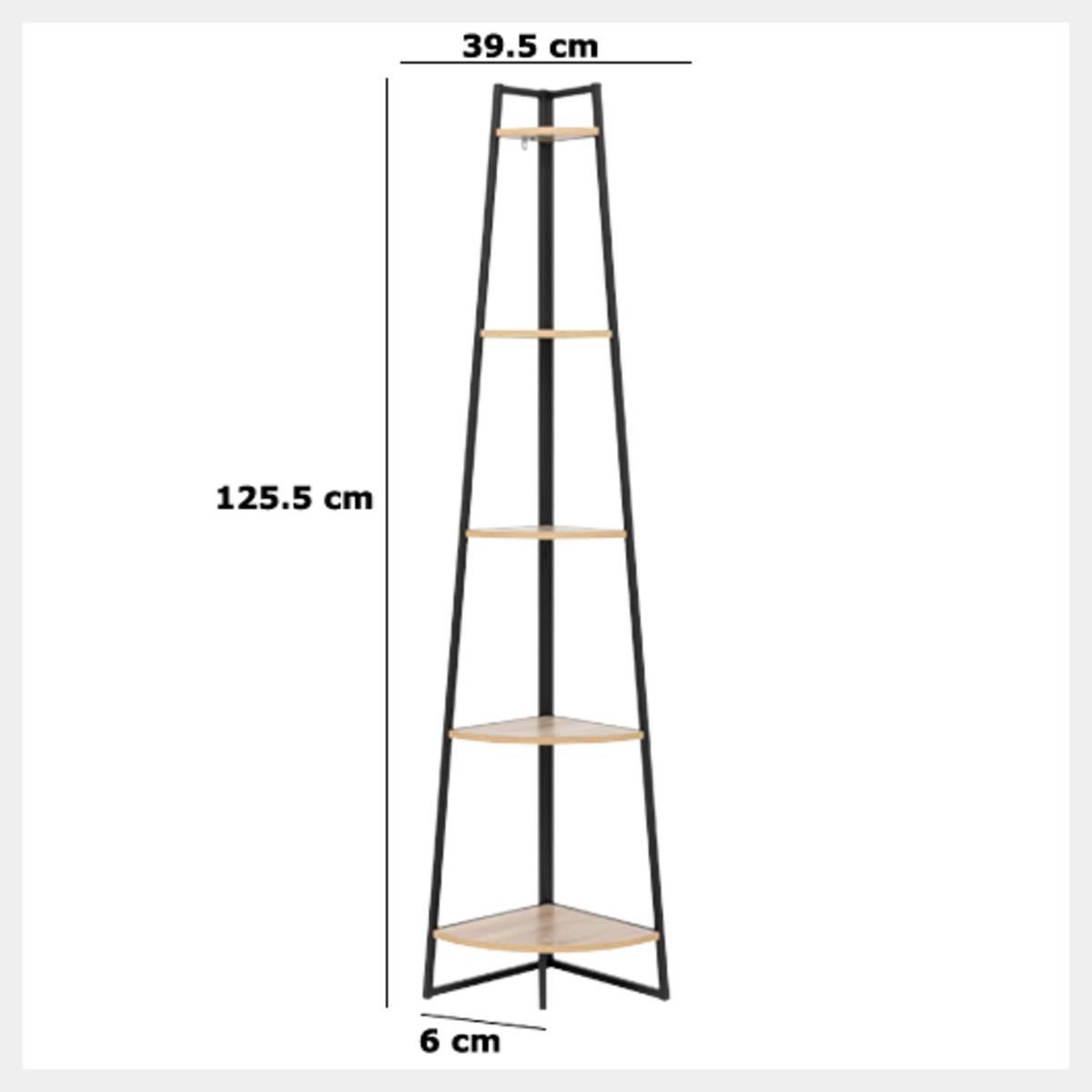 Ъглова етажерка 5five Aliaj, Метал, 180 cm, Бежова