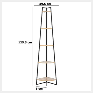 Ъглова етажерка 5five Aliaj, Метал, 180 cm, Бежова