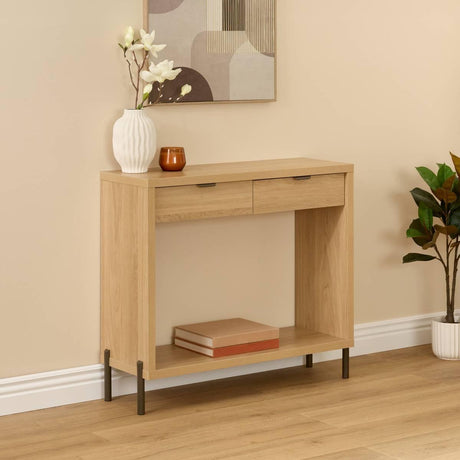 Конзолна маса 5five Alvo, MDF, Натурален беж, 92.5 cm