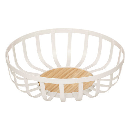 Купа за плодове 5five Balm, Метал, Бяла, 28 cm