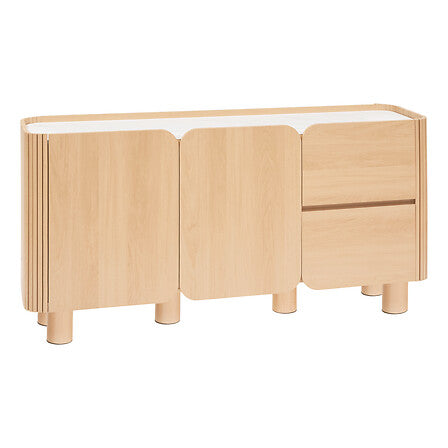 Скрин atmosphera Homelya, 2 врати, 2 чекмеджета, 160 cm, Хевея